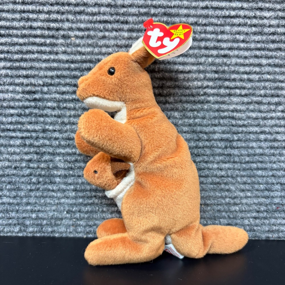 Ty Beanie Babies Lot Pouch Kangaro Inky Octopus Hoot Owl Tank Armadilo 90s Plush